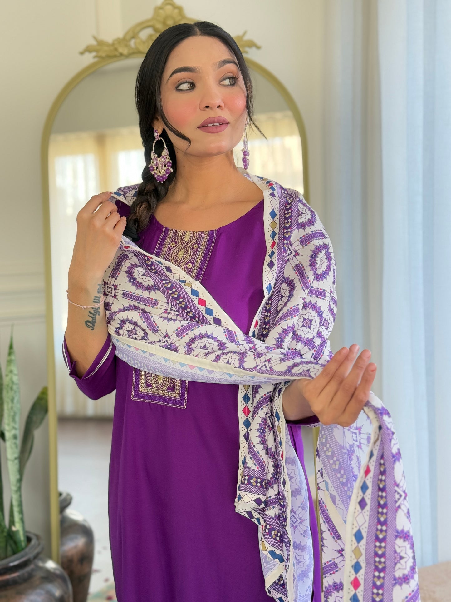 Lavanya Violet Charm Ethnic Set