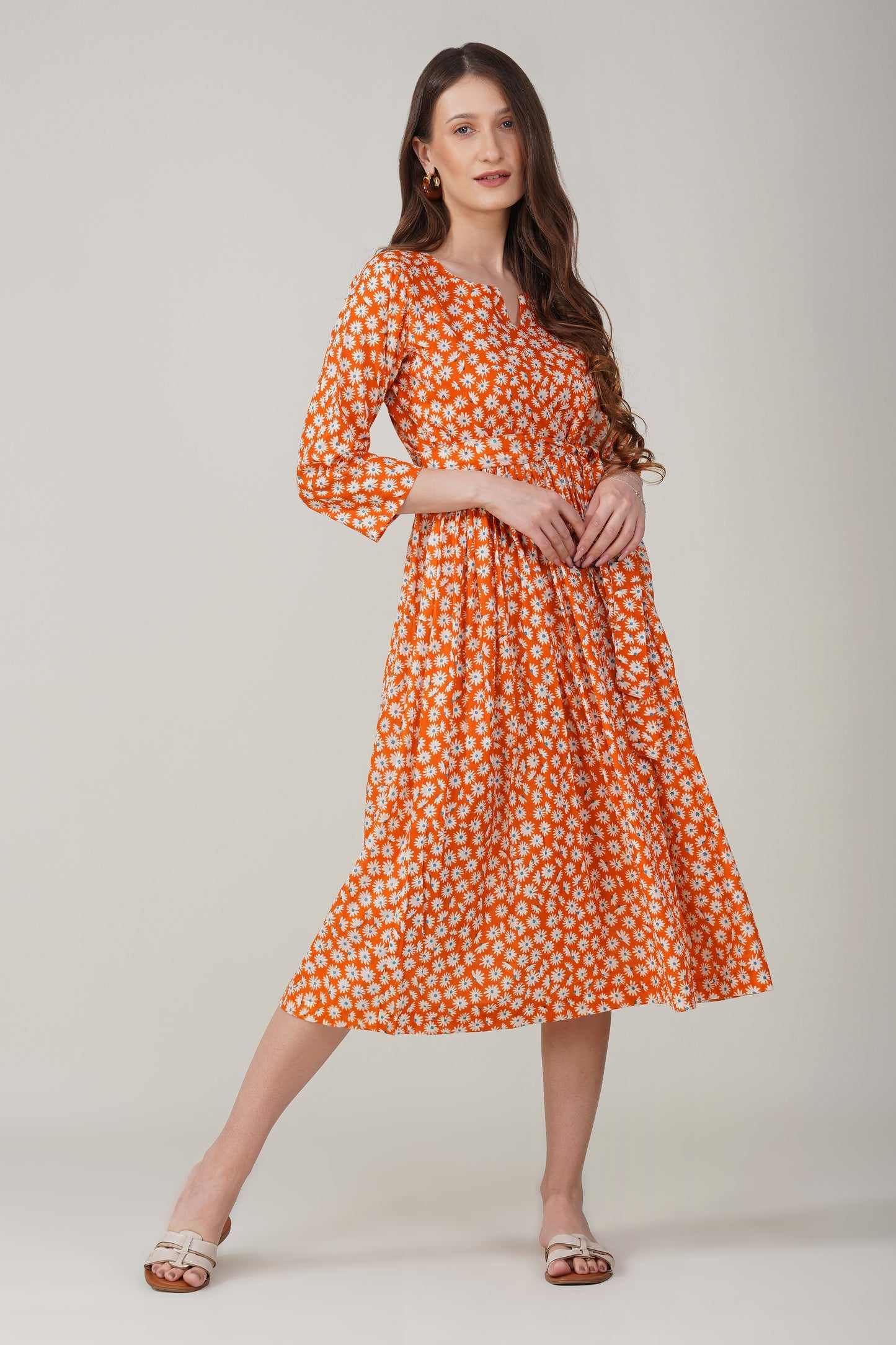 Sunny Bloom Daisy Midi Dress