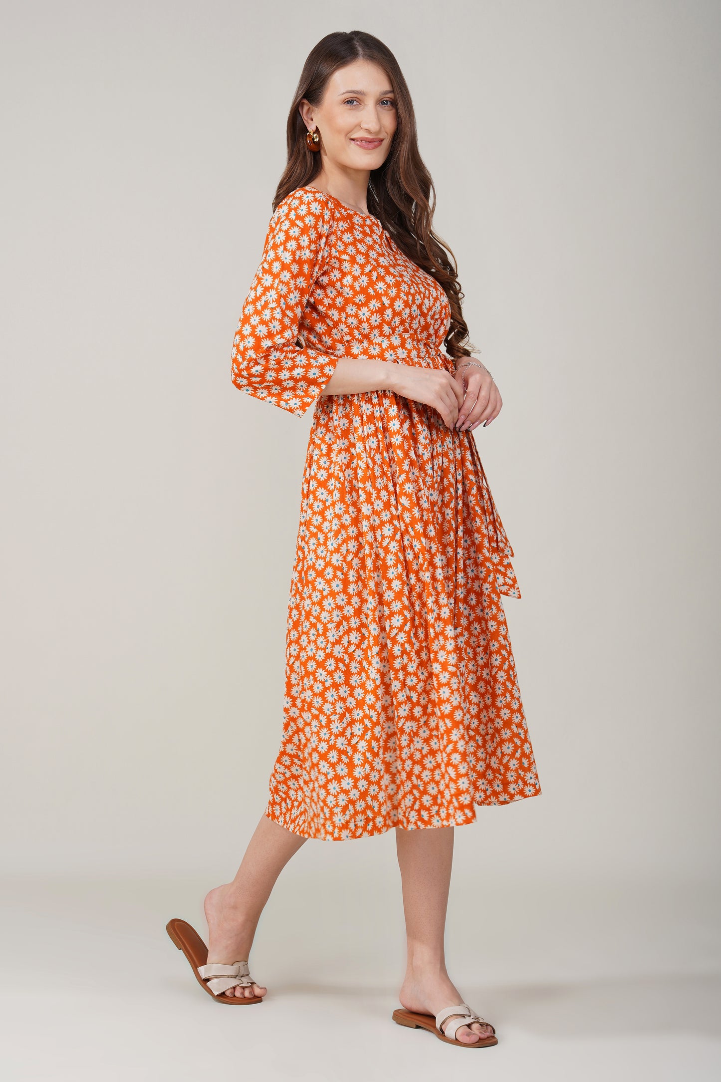 Sunny Bloom Daisy Midi Dress