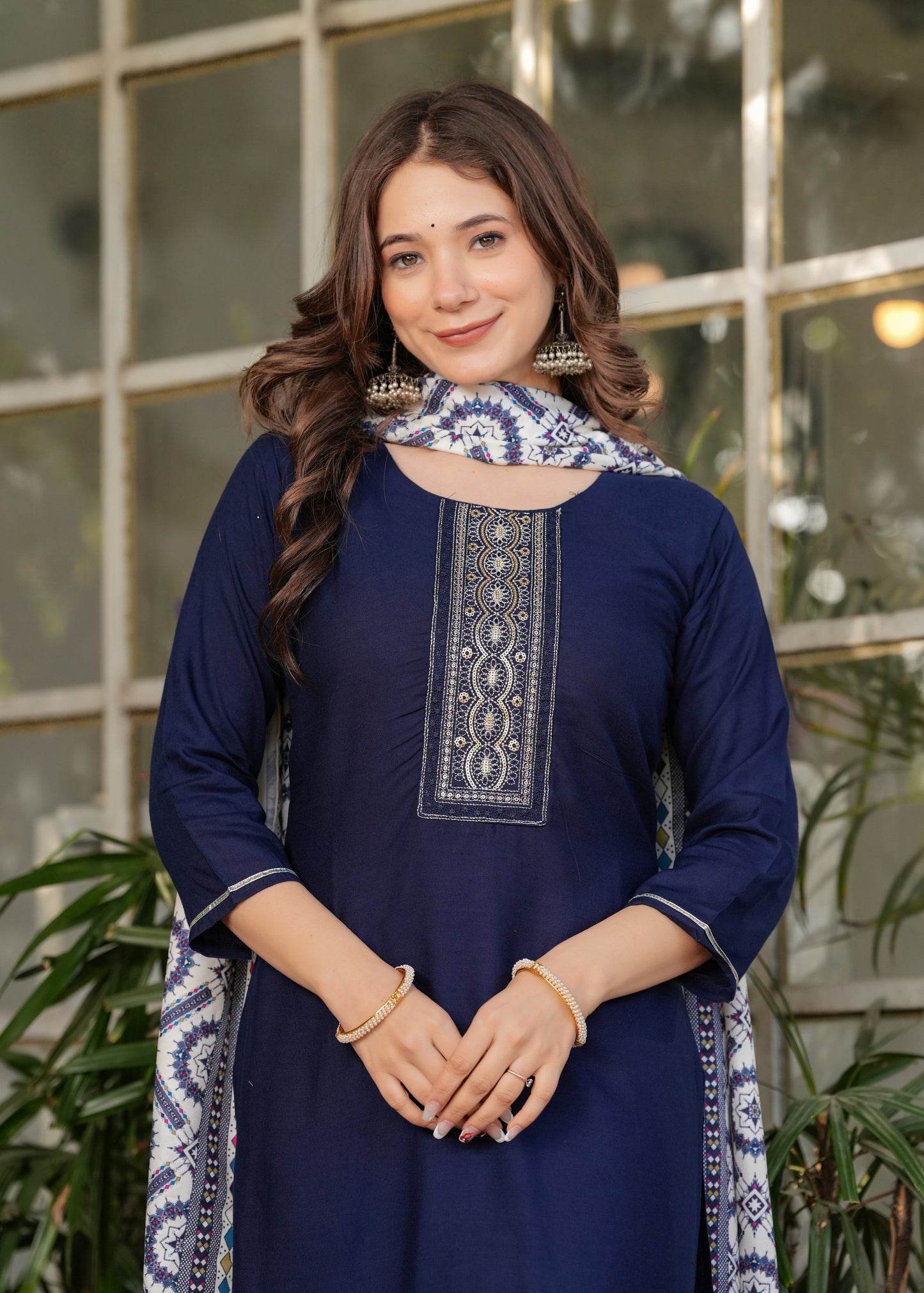 Neelima Midnight Blue Ethnic Set
