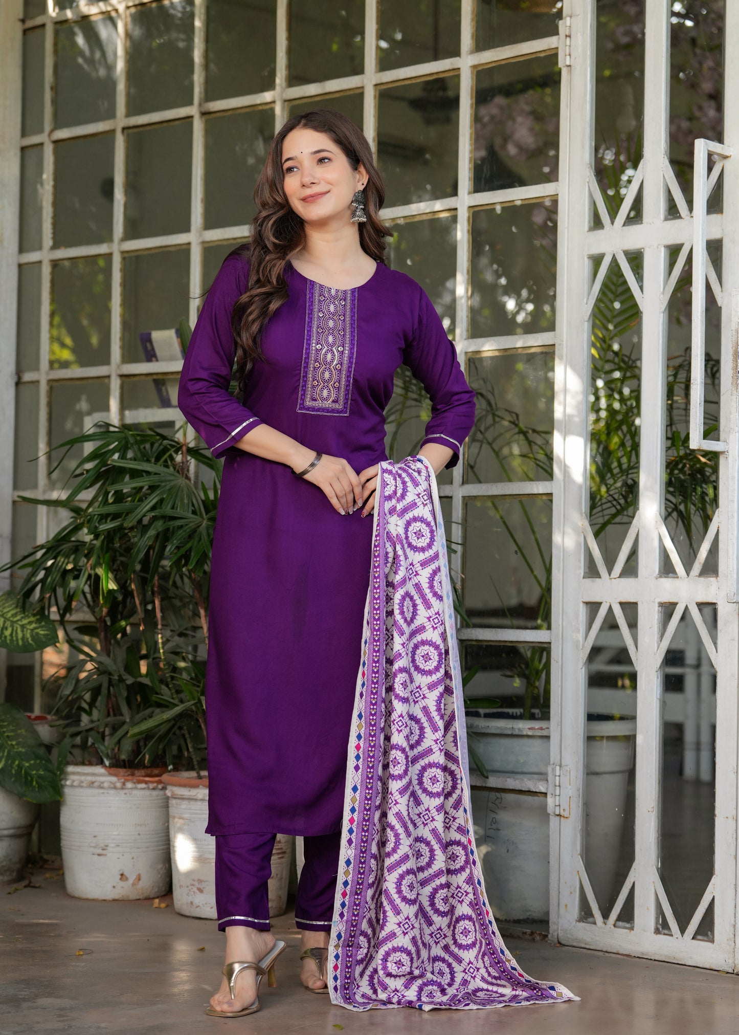 Lavanya Violet Charm Ethnic Set