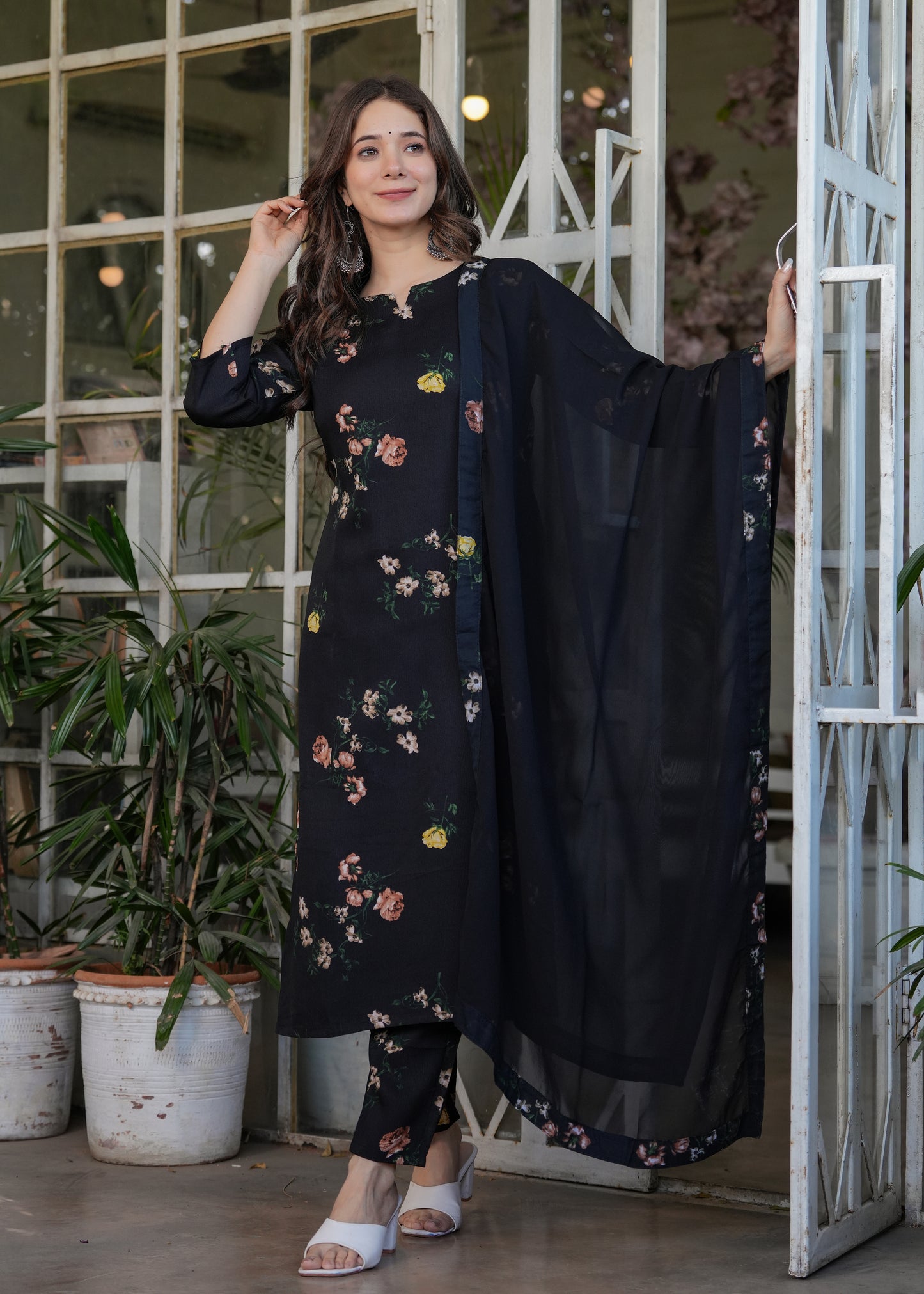 Zoya Noir Floral Co-ord Set