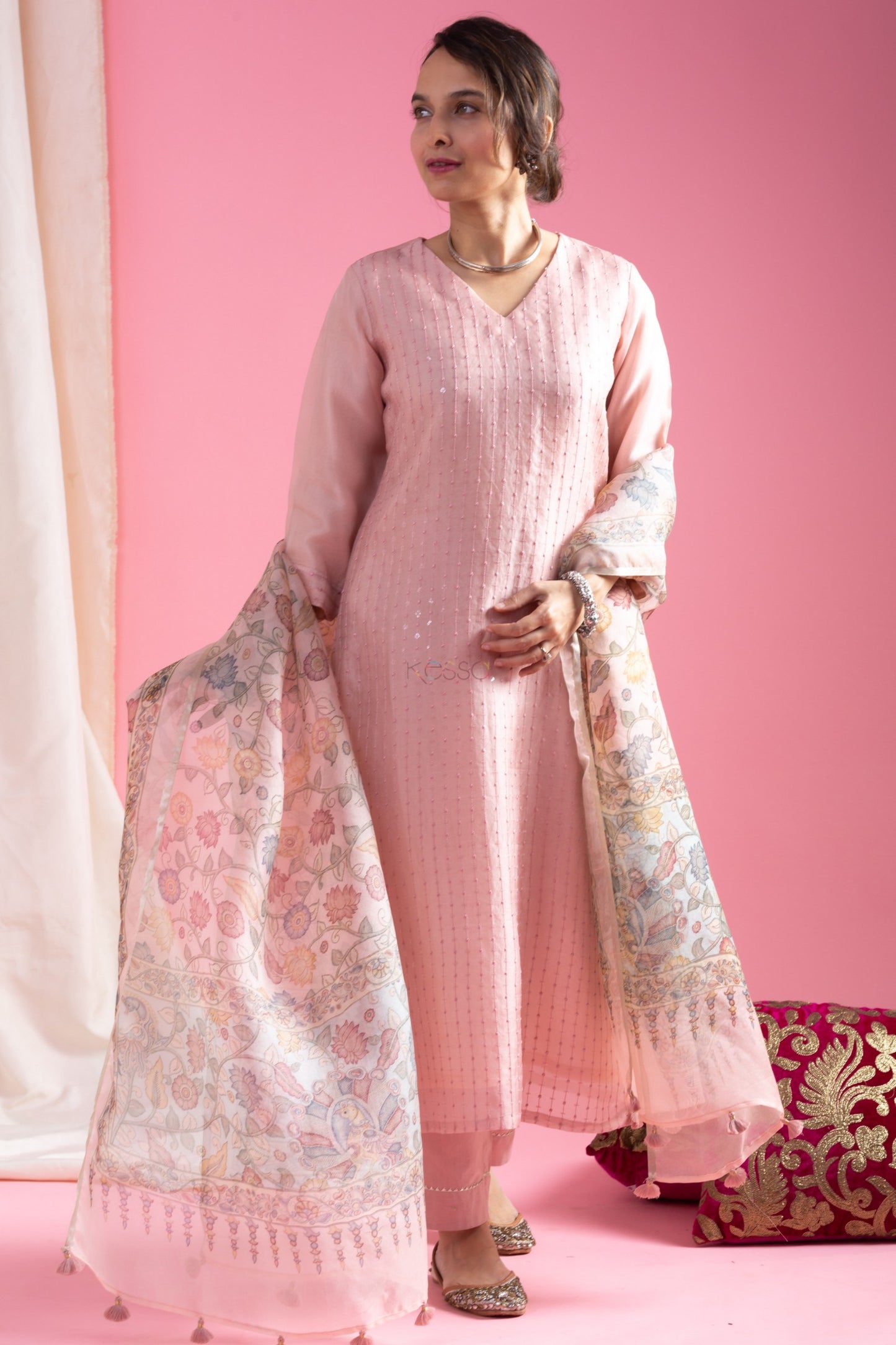 Gulab Pastel Pink Suit Set