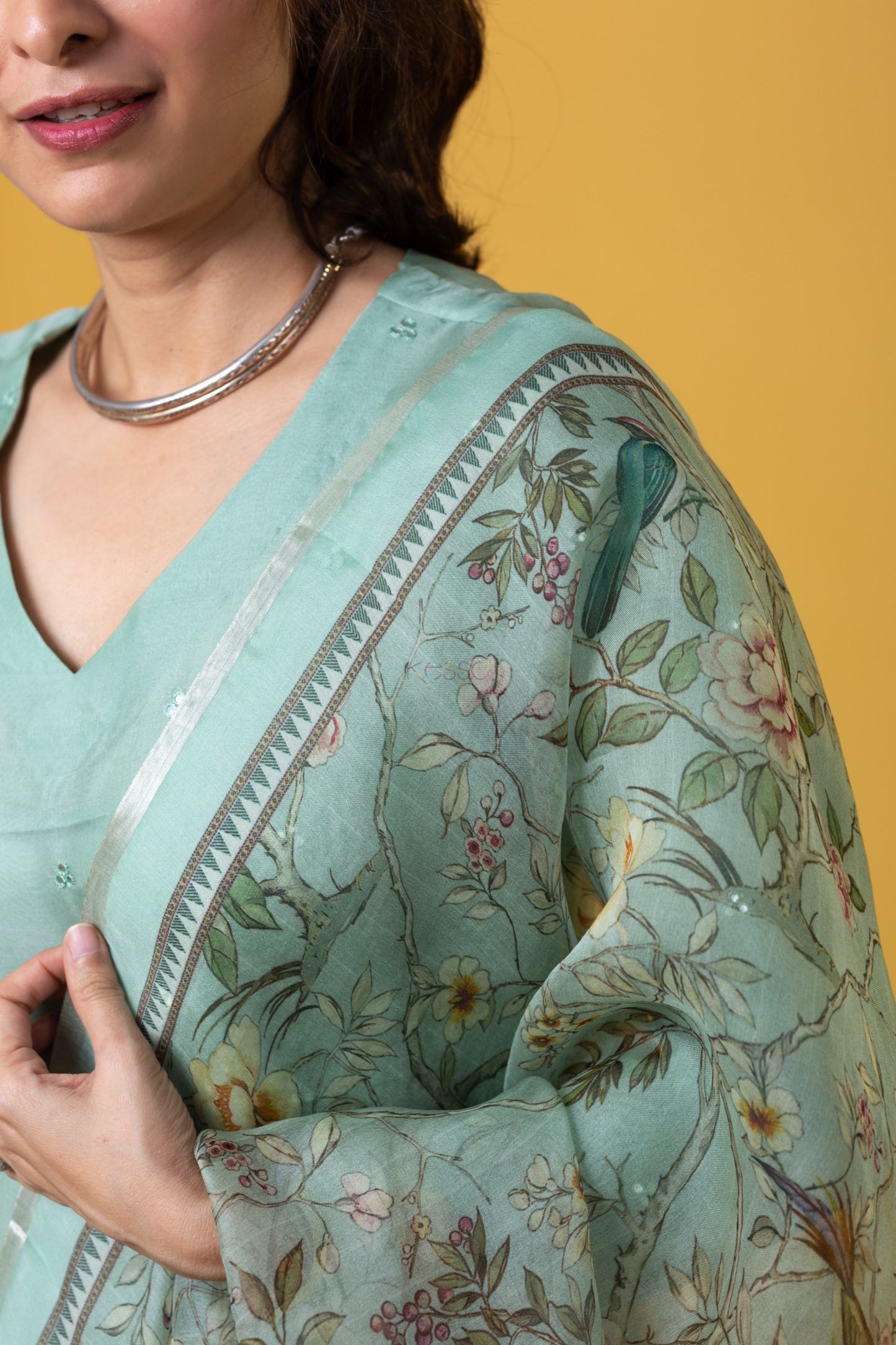 Gulbahaar Mint Green Suit Set