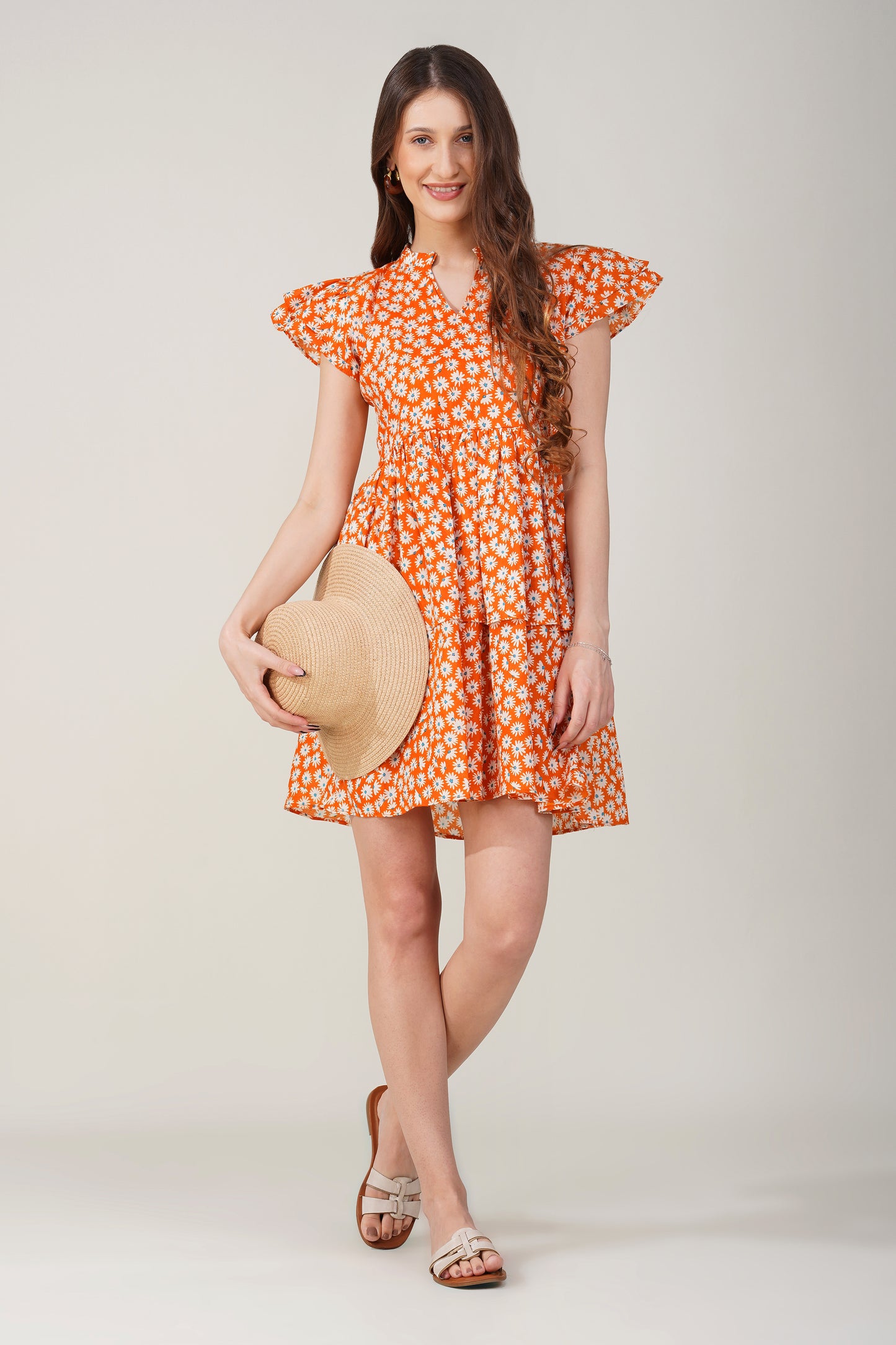 Sunny Daisy Tiered Mini Dress