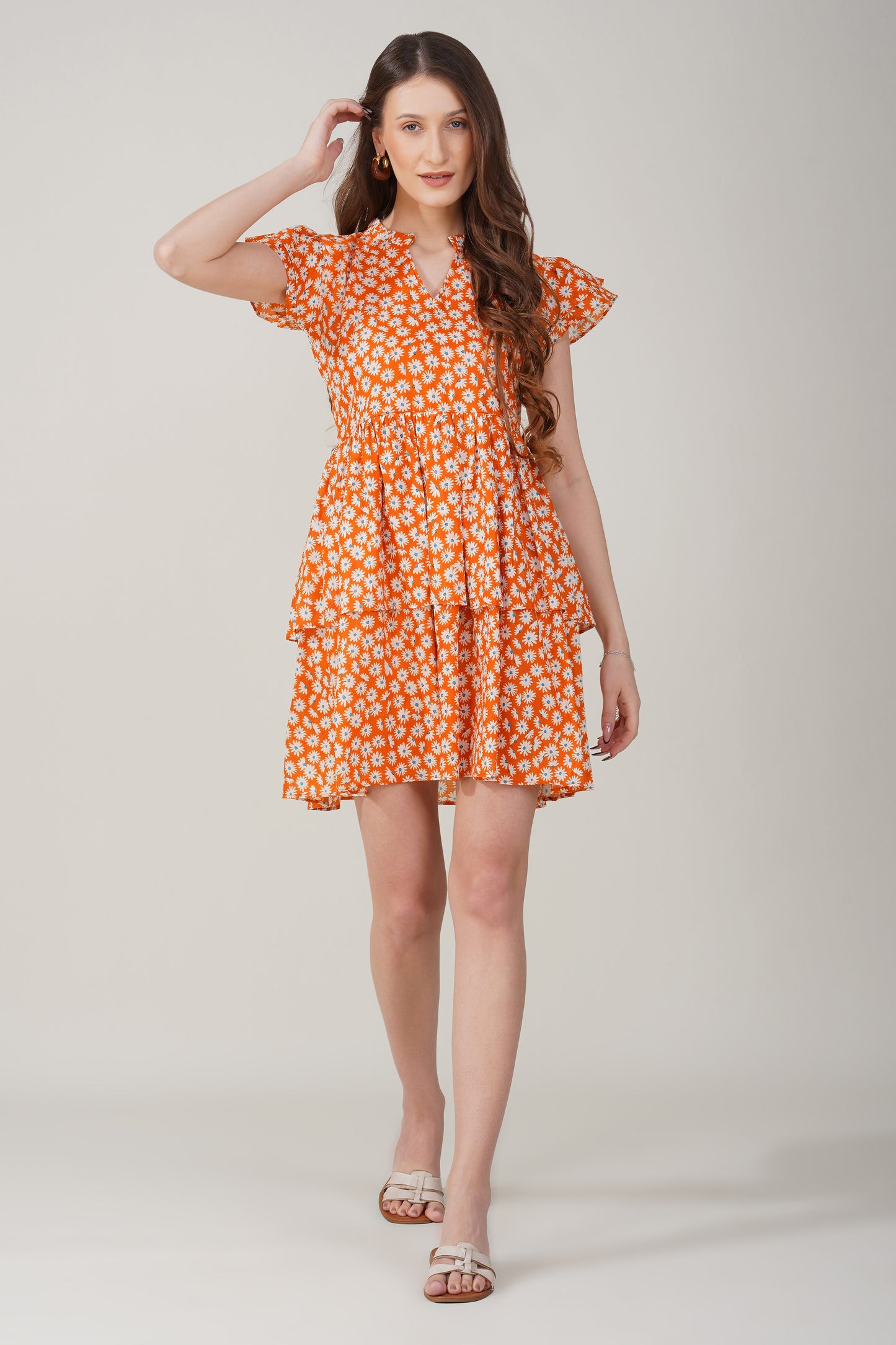 Sunny Daisy Tiered Mini Dress