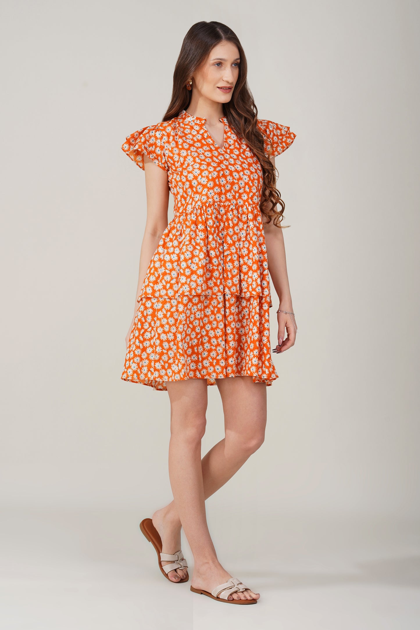 Sunny Daisy Tiered Mini Dress