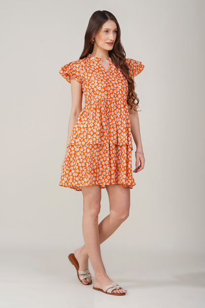 Sunny Daisy Tiered Mini Dress