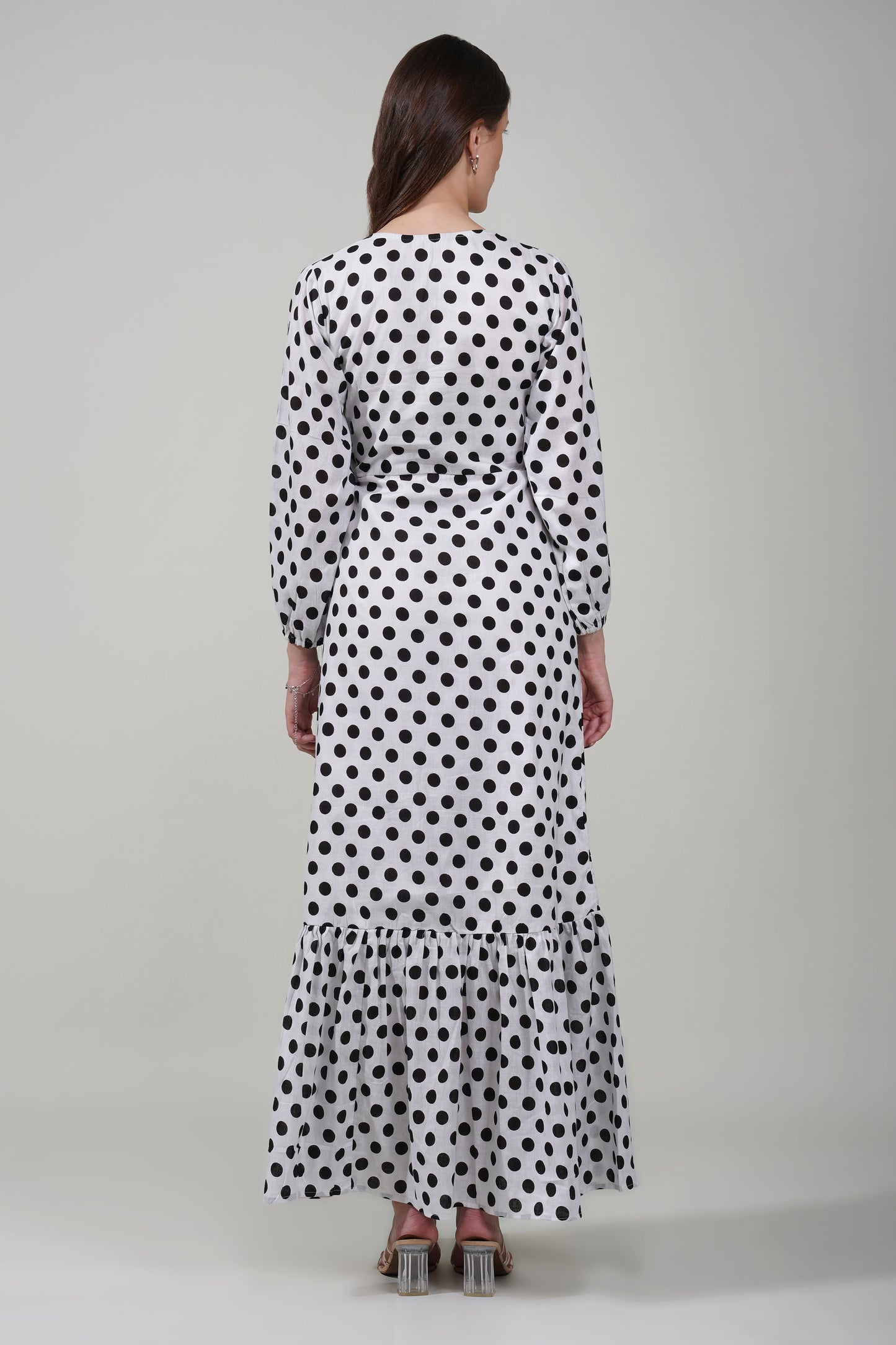 Classic Dotted Wrap Dress