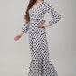 Classic Dotted Wrap Dress