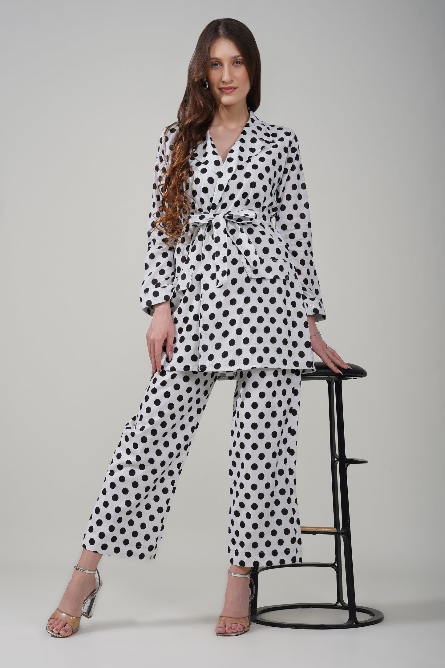 Classic Dotted Wrap Shirt
