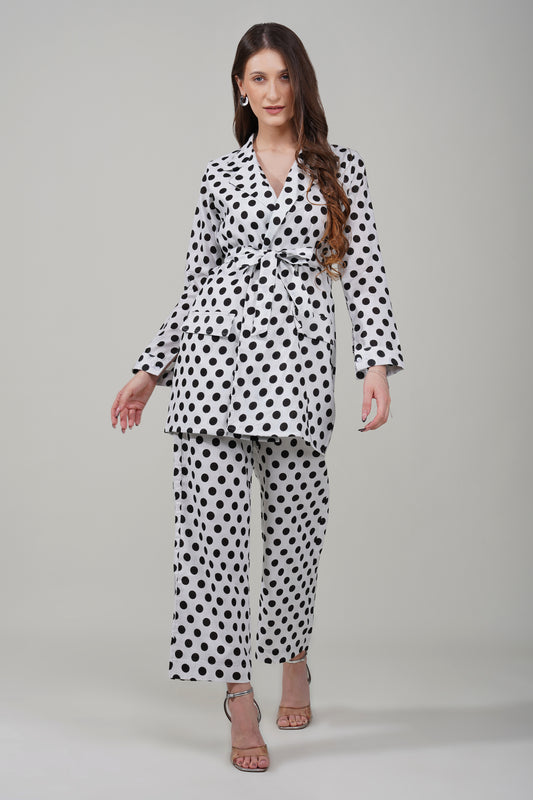 Classic Dotted Wrap Shirt