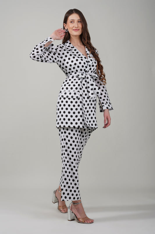 Classic Dotted Wrap Shirt