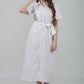 Ivory Belted Shirt Dress