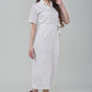 Ivory Belted Shirt Dress