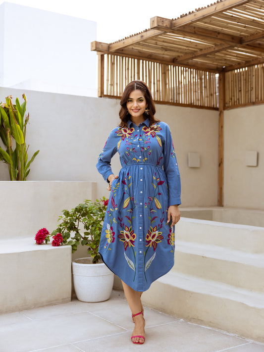 Fowey Long shirt dress