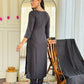 Noor – Midnight Bloom Embroidered Kurta Set