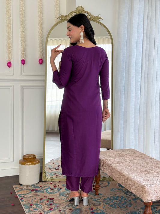 Ira – Plum Blossom Kurta Set