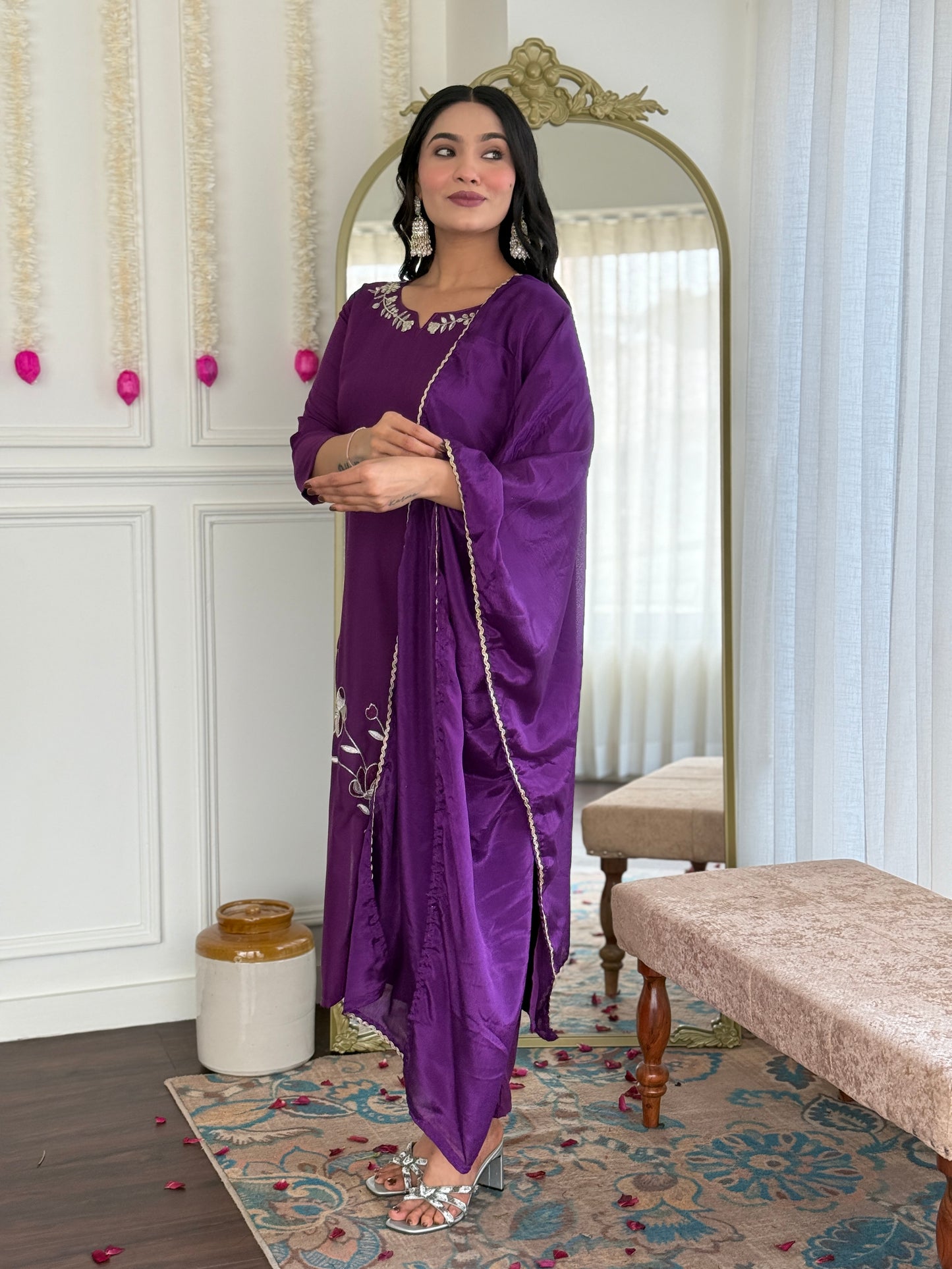 Ira – Plum Blossom Kurta Set