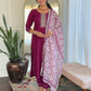Gulbahaar Maroon Ethnic Set