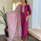 Gulbahaar Maroon Ethnic Set