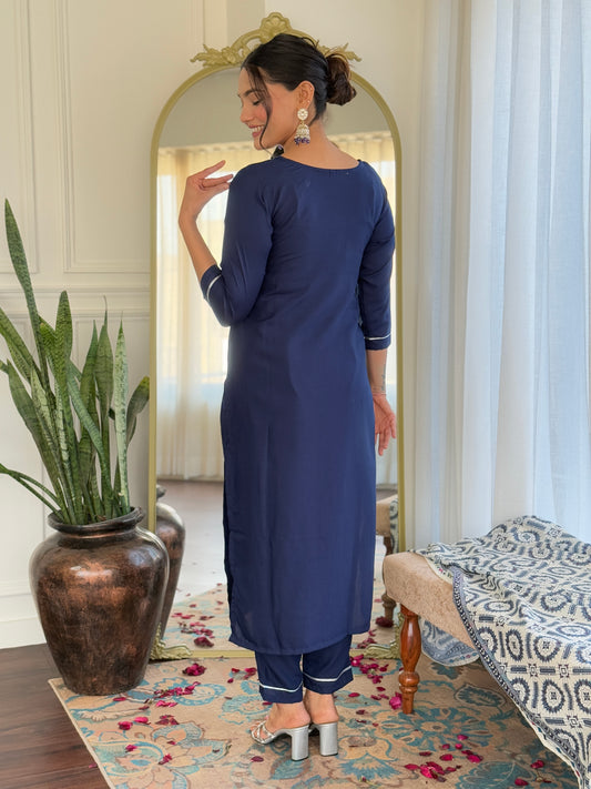 Neelima Midnight Blue Ethnic Set