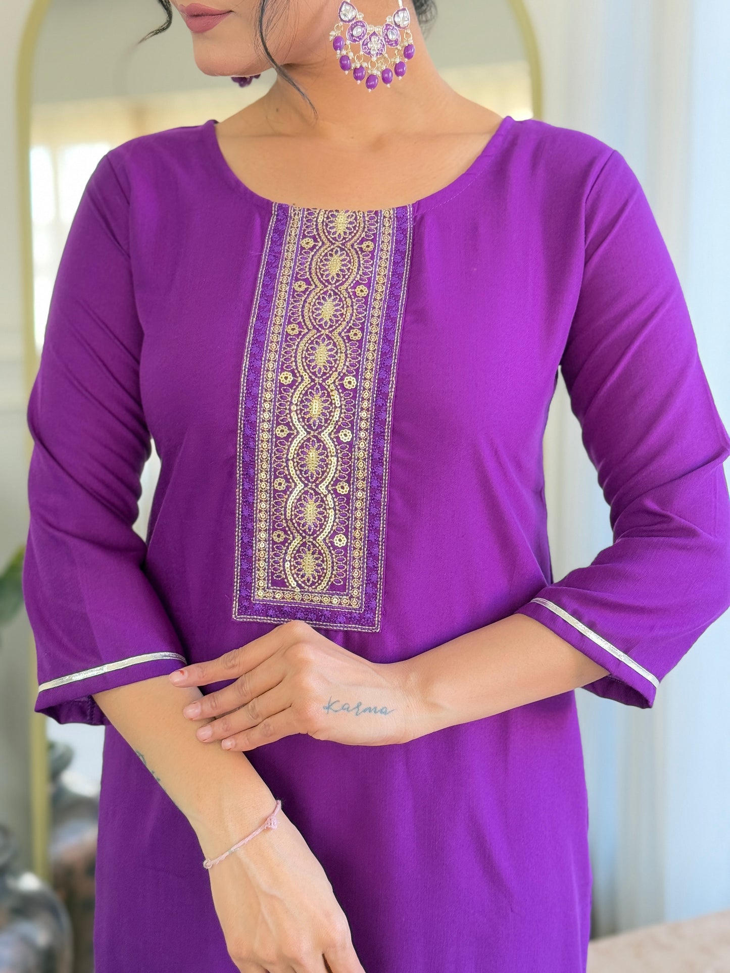 Lavanya Violet Charm Ethnic Set