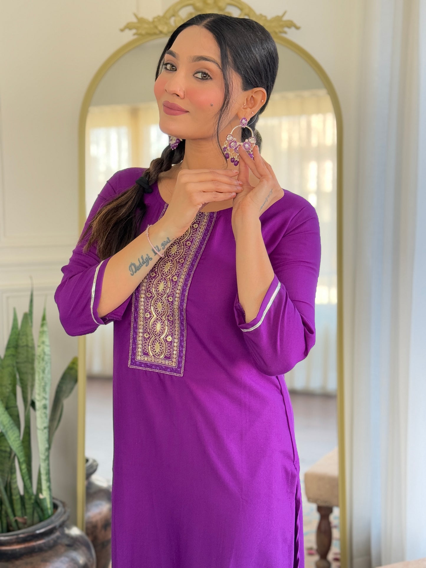 Lavanya Violet Charm Ethnic Set
