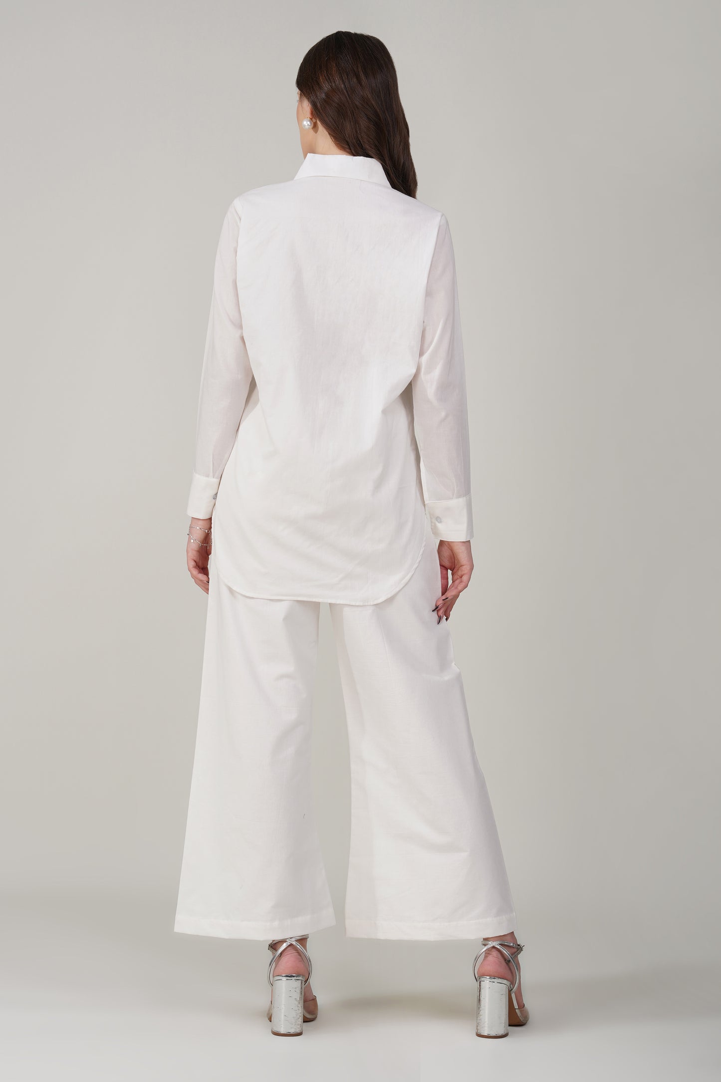 Ivory wide leg pants