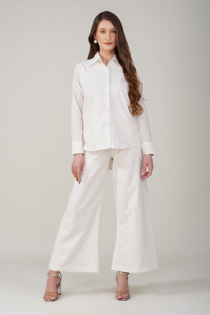 Ivory wide leg pants
