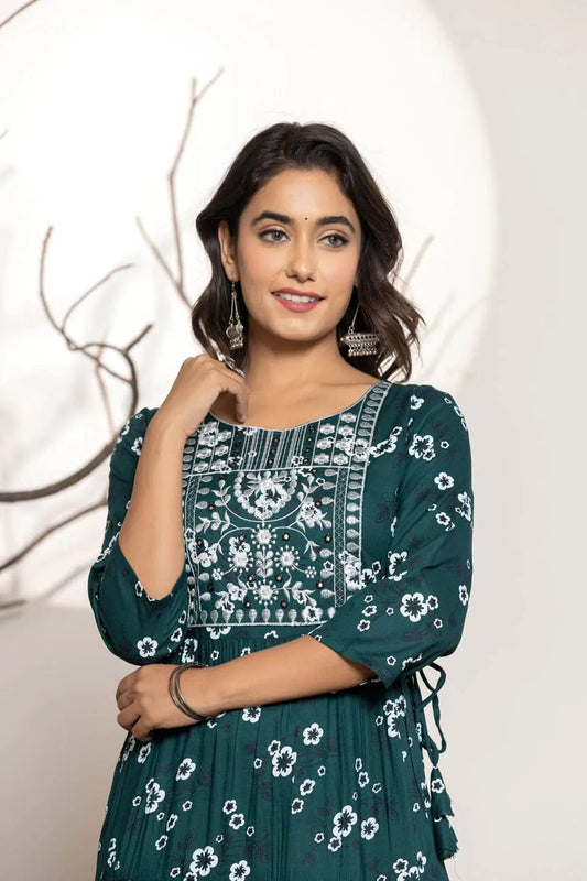Sage long dress