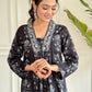 Noor-E-Zevar – Black Silver Block Print Kurta Set