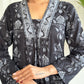 Noor-E-Zevar – Black Silver Block Print Kurta Set