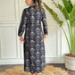 Noor-E-Zevar – Black Silver Block Print Kurta Set