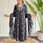 Noor-E-Zevar – Black Silver Block Print Kurta Set