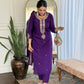 Noor – Royal Purple Mirror Embroidered Kurta Set