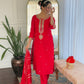 Zehra – Radiant Red Mirror Embroidered Kurta Set