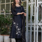 Noor – Midnight Bloom Embroidered Kurta Set