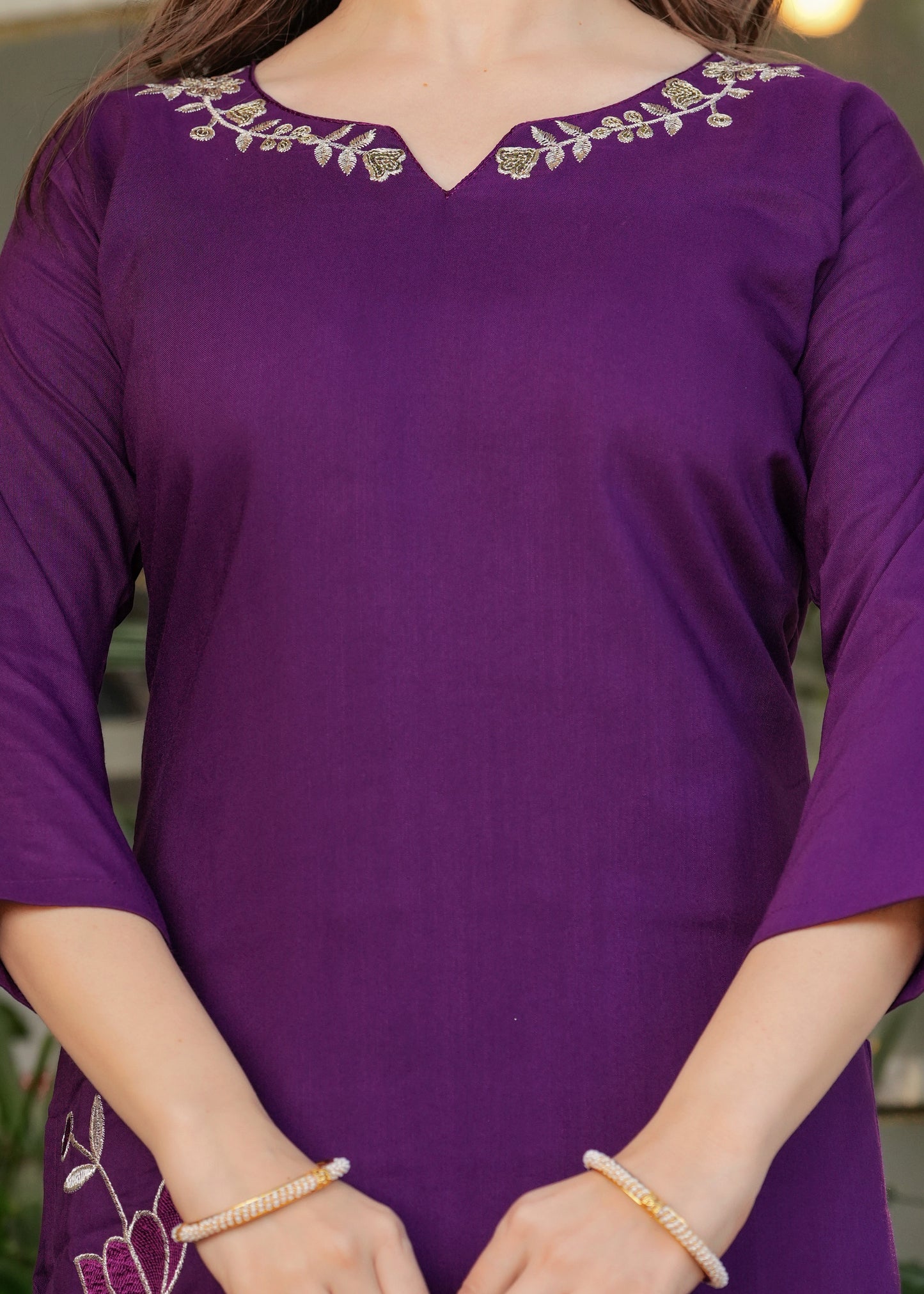 Ira – Plum Blossom Kurta Set