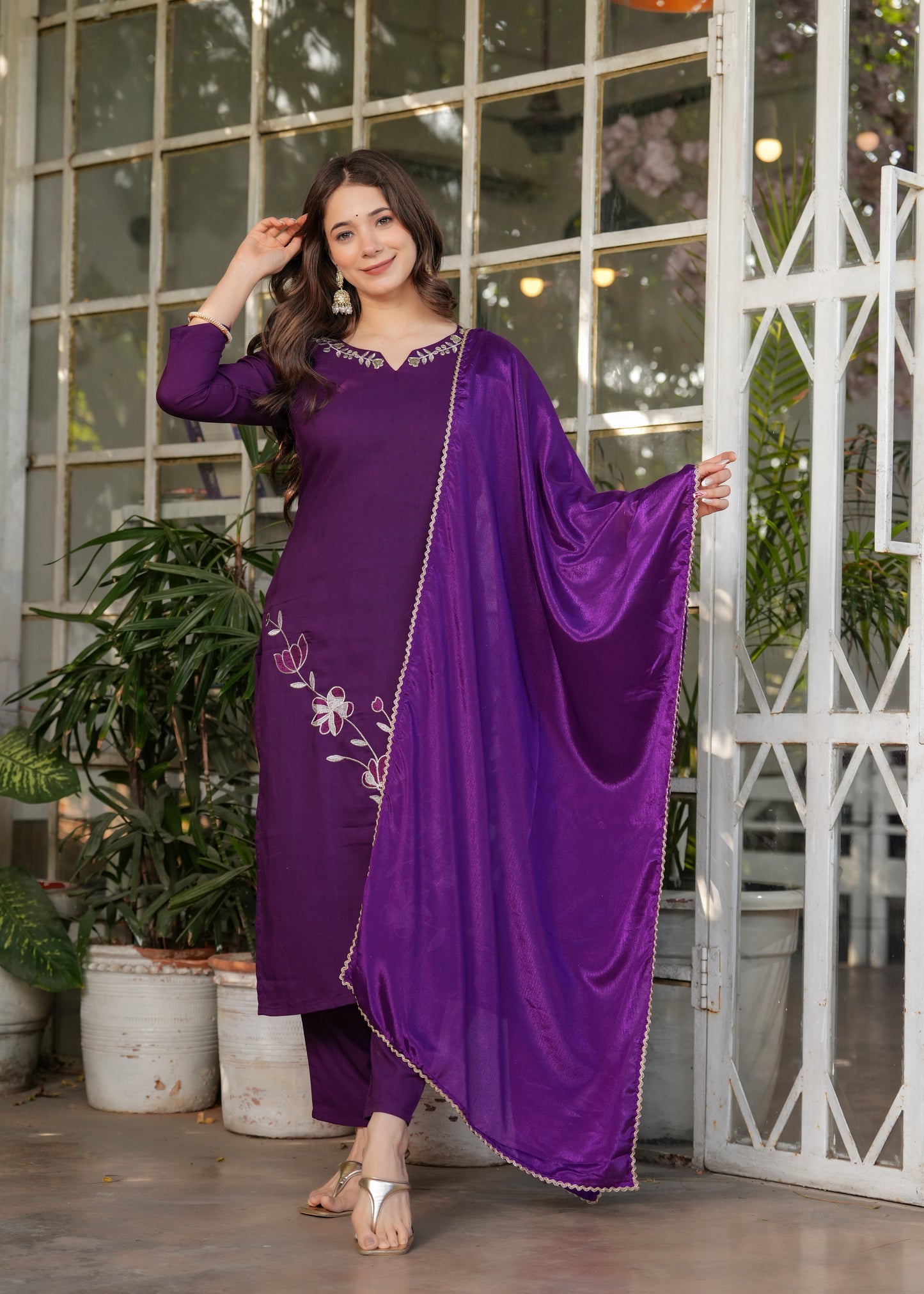 Ira – Plum Blossom Kurta Set
