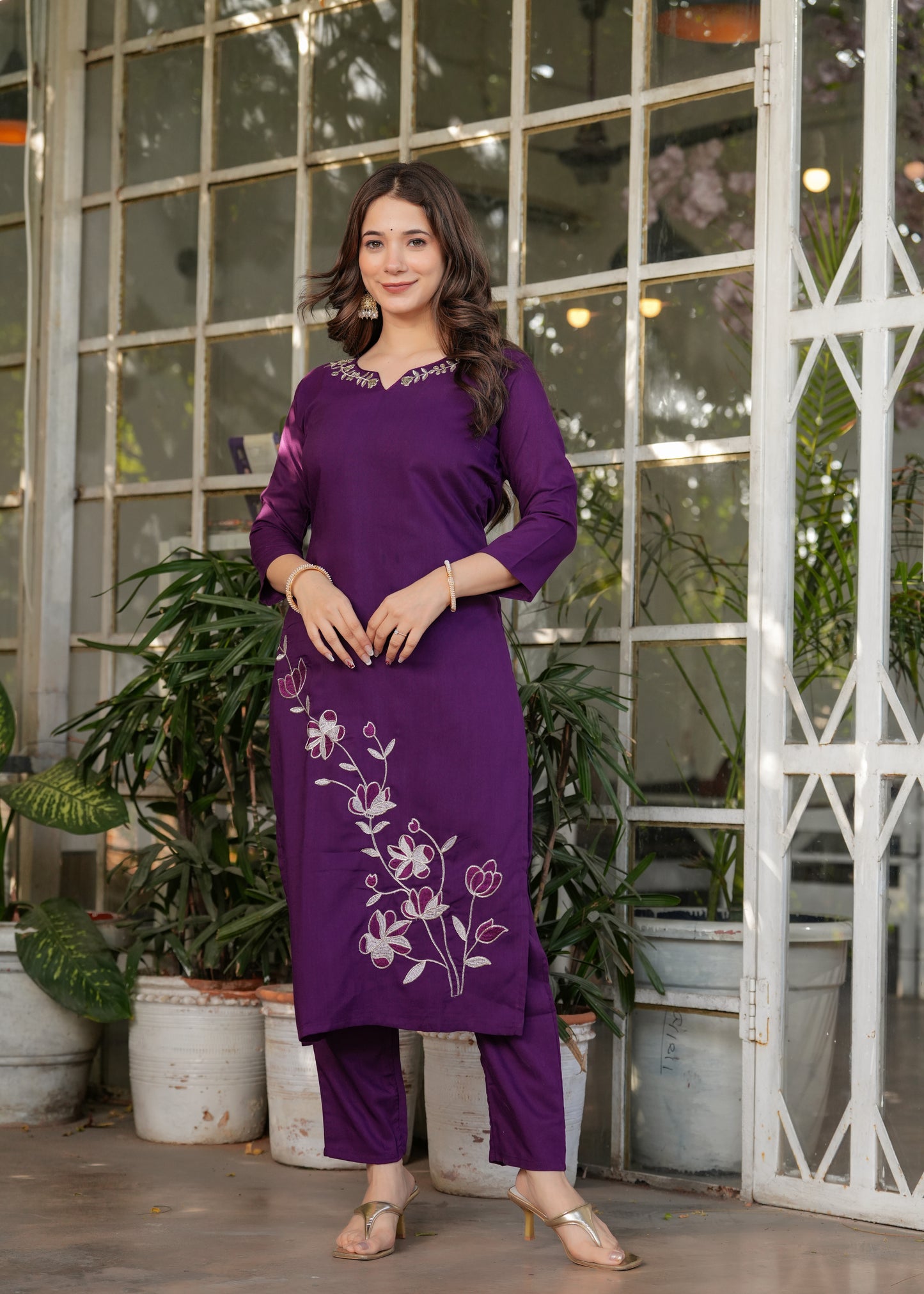 Ira – Plum Blossom Kurta Set