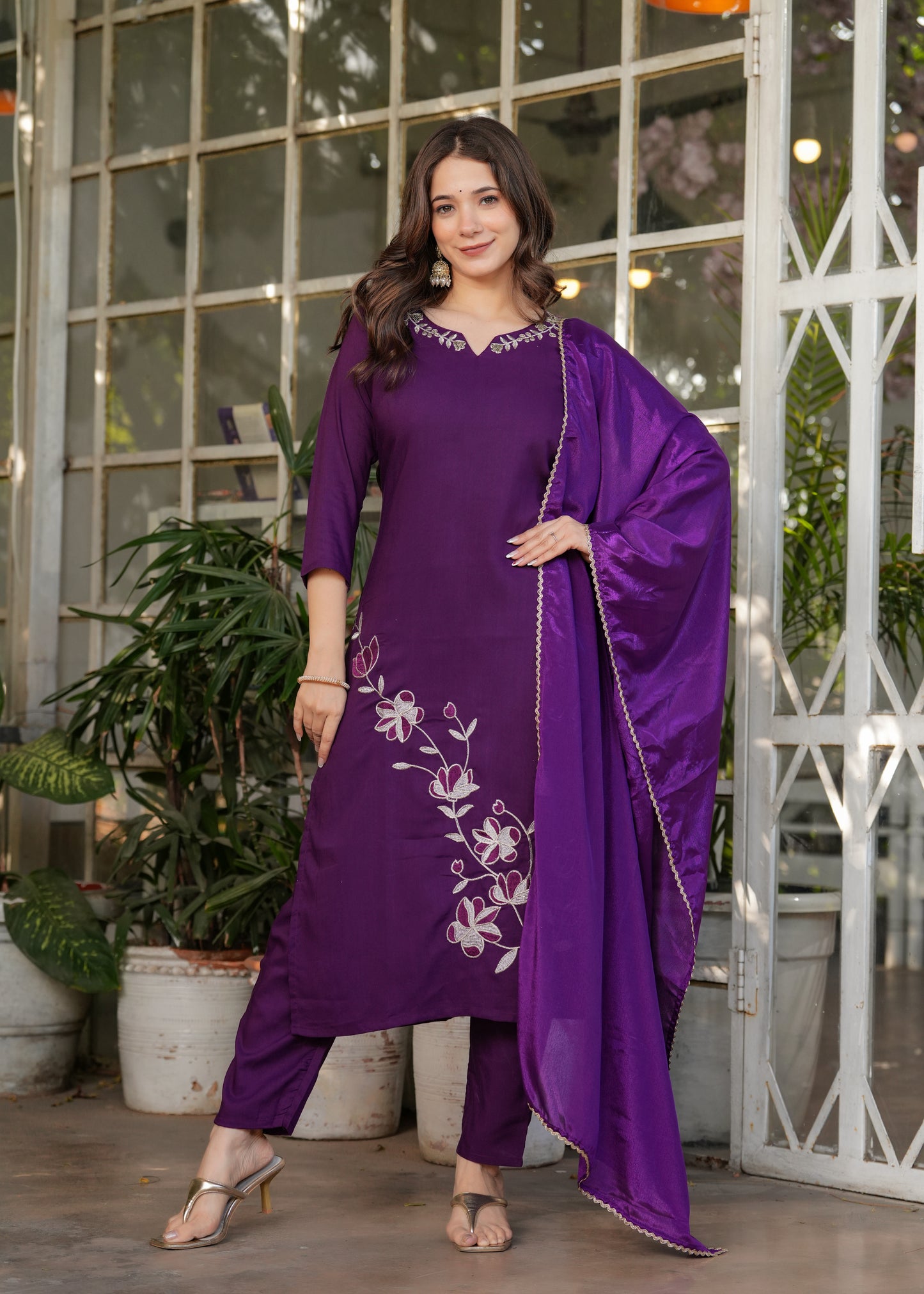Ira – Plum Blossom Kurta Set