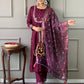 Gulnaz Embroidered Maroon Suit Set