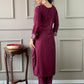 Gulnaz Embroidered Maroon Suit Set