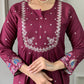 Gulnaz Embroidered Maroon Suit Set