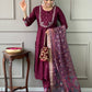 Gulnaz Embroidered Maroon Suit Set