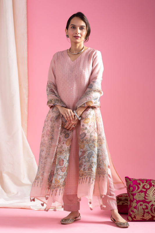 Gulab Pastel Pink Suit Set