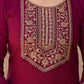 Maroon Embroidered Festive Suit Set