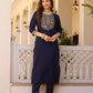 Navy Embroidered Grace Suit Set