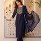Navy Embroidered Grace Suit Set